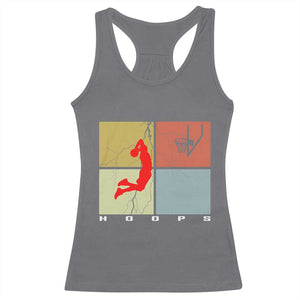 Hoops Life Racerback Tank Top Retro Basketball Dunk Silhouette TS12 Charcoal Print Your Wear