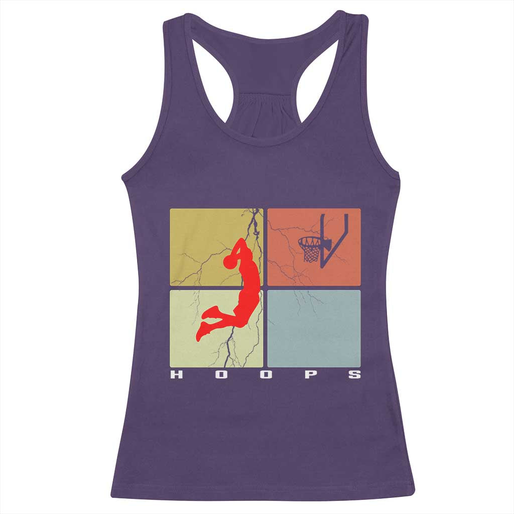Hoops Life Racerback Tank Top Retro Basketball Dunk Silhouette TS12 Purple Print Your Wear