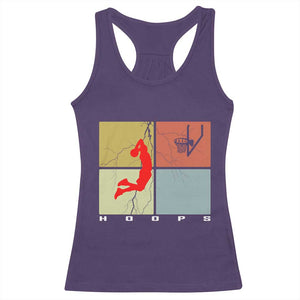 Hoops Life Racerback Tank Top Retro Basketball Dunk Silhouette TS12 Purple Print Your Wear