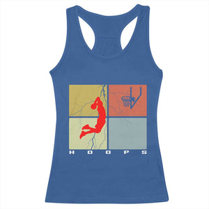 Hoops Life Racerback Tank Top Retro Basketball Dunk Silhouette TS12 Royal Blue Print Your Wear