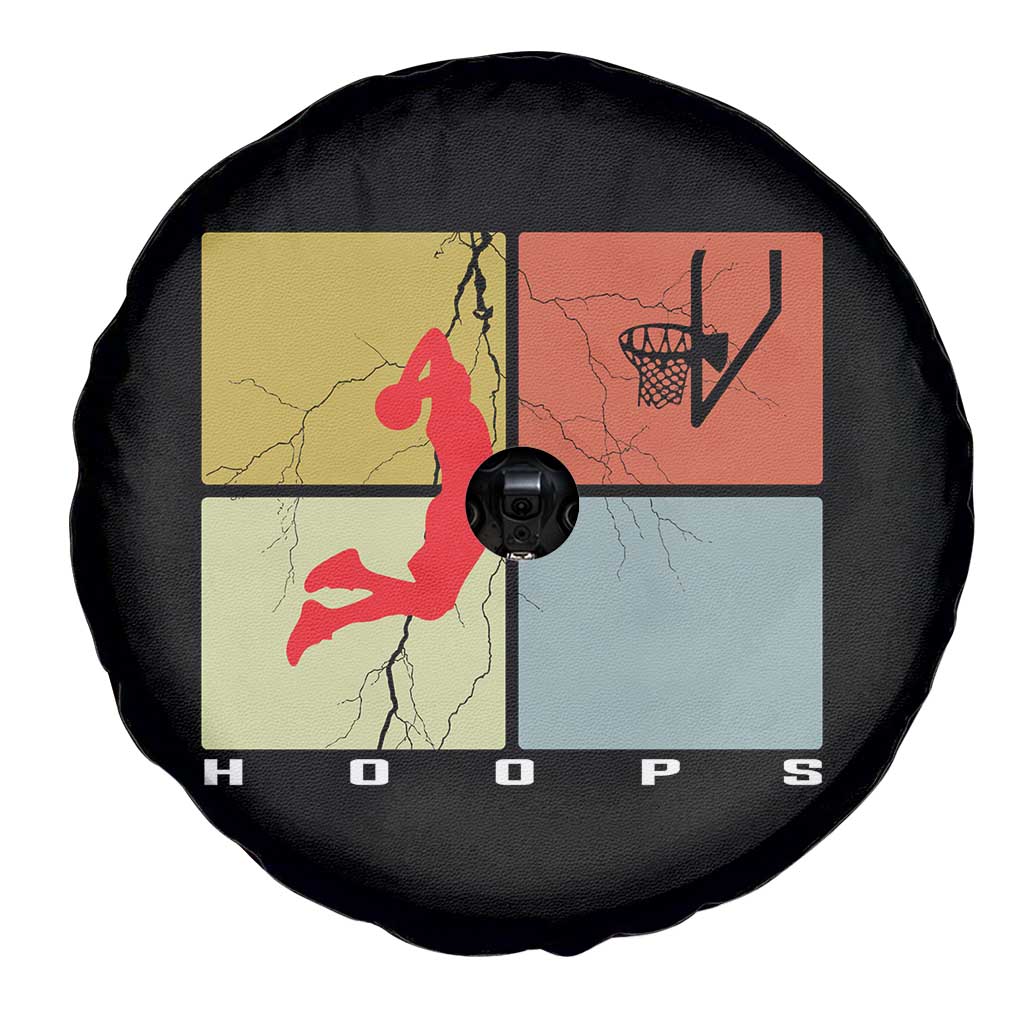 Hoops Life Spare Tire Cover Retro Basketball Dunk Silhouette TS12 Print Your Wear