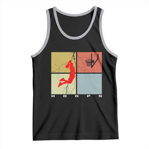 Hoops Life Tank Top Retro Basketball Dunk Silhouette TS12 Black Athletic Heather Print Your Wear