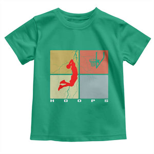 Hoops Life Toddler T Shirt Retro Basketball Dunk Silhouette TS12 Irish Green Print Your Wear