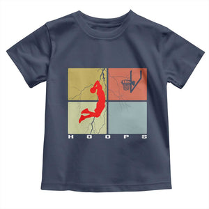 Hoops Life Toddler T Shirt Retro Basketball Dunk Silhouette TS12 Navy Print Your Wear
