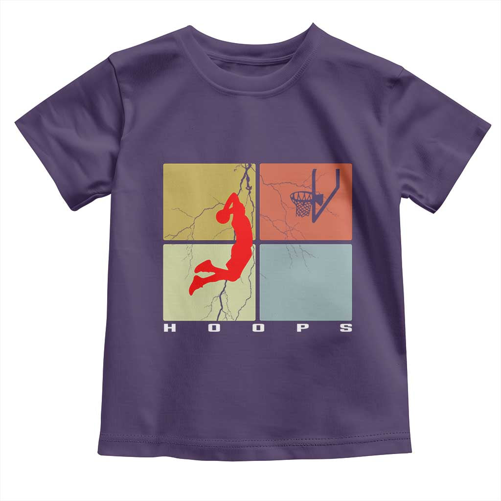 Hoops Life Toddler T Shirt Retro Basketball Dunk Silhouette TS12 Purple Print Your Wear