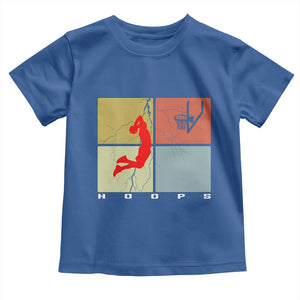 Hoops Life Toddler T Shirt Retro Basketball Dunk Silhouette TS12 Royal Blue Print Your Wear
