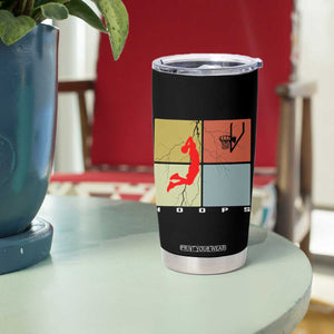 Hoops Life Tumbler Cup Retro Basketball Dunk Silhouette TS12 Print Your Wear