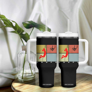 Hoops Life Tumbler With Handle Retro Basketball Dunk Silhouette TS12 Print Your Wear