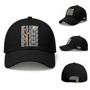 Christian Basketball Lover Baseball Cap He Is Rizzin Funny Gift TS12 Baseball Cap Universal Fit Black Print Your Wear