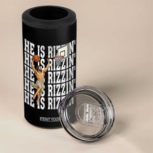 Christian Basketball Lover 4 in 1 Can Cooler Tumbler He Is Rizzin Funny Gift TS12 Print Your Wear