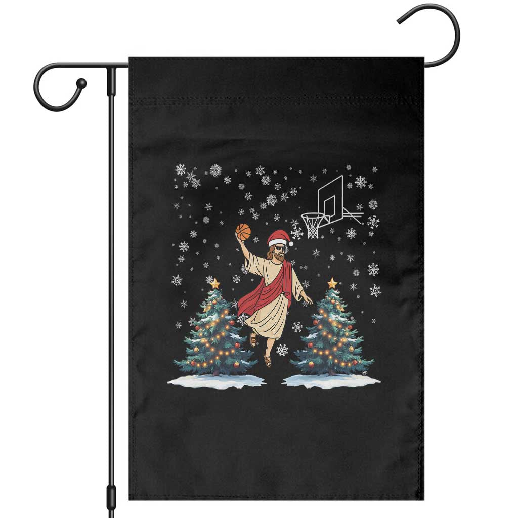 He Is Rizzin Garden Flag Funny Christmas Slam Dunk Basketball Gift TS12 Black Print Your Wear