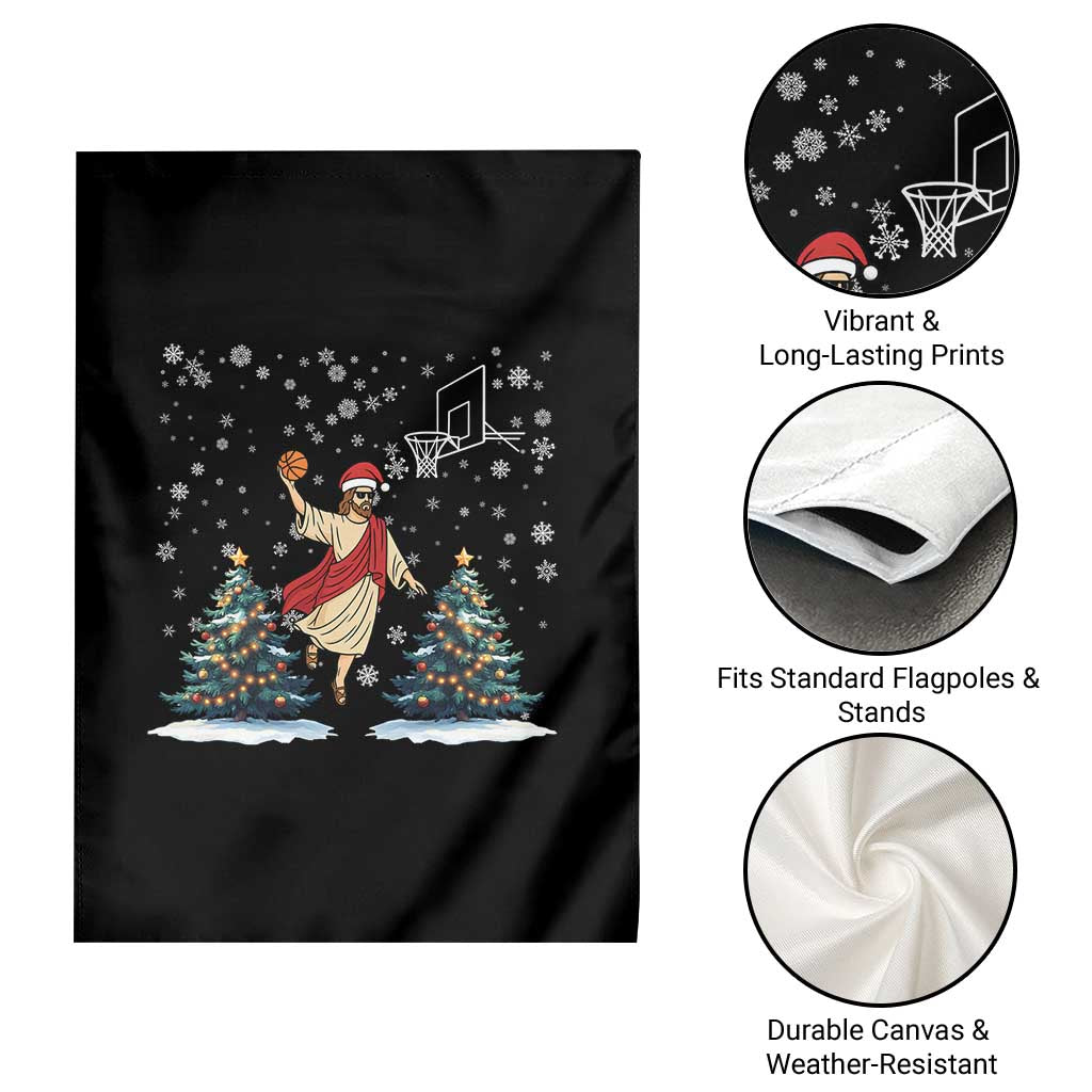 He Is Rizzin Garden Flag Funny Christmas Slam Dunk Basketball Gift TS12 Print Your Wear