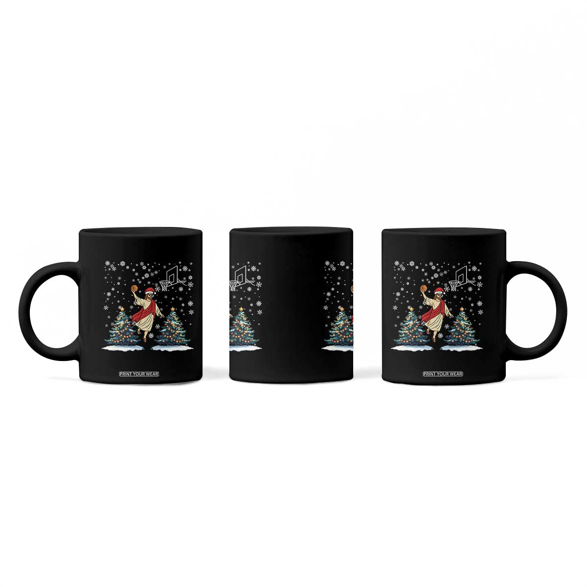 He Is Rizzin Coffee Mug Funny Christmas Slam Dunk Basketball Gift TS12 Print Your Wear