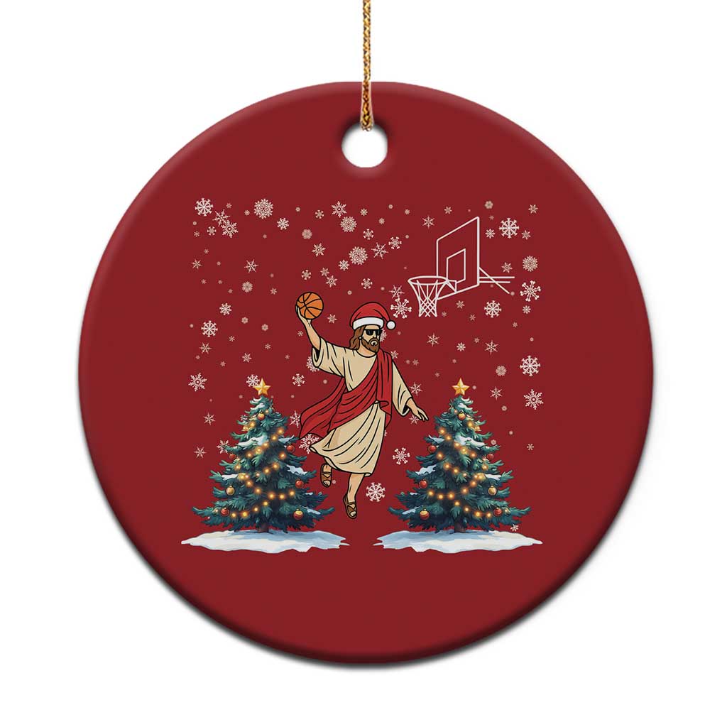 He Is Rizzin Christmas Ornament Funny Xmas Slam Dunk Basketball Gift TS12 Print Your Wear