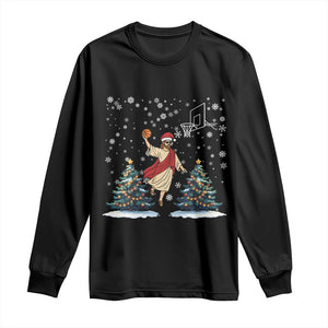 He Is Rizzin Long Sleeve Shirt Funny Christmas Slam Dunk Basketball Gift TS12 Black Print Your Wear
