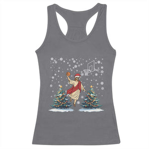 He Is Rizzin Racerback Tank Top Funny Christmas Slam Dunk Basketball Gift TS12 Charcoal Print Your Wear