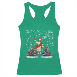 He Is Rizzin Racerback Tank Top Funny Christmas Slam Dunk Basketball Gift TS12 Irish Green Print Your Wear