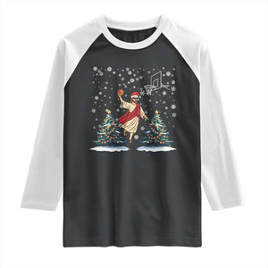 He Is Rizzin Raglan Shirt Funny Christmas Slam Dunk Basketball Gift TS12 Black White Print Your Wear