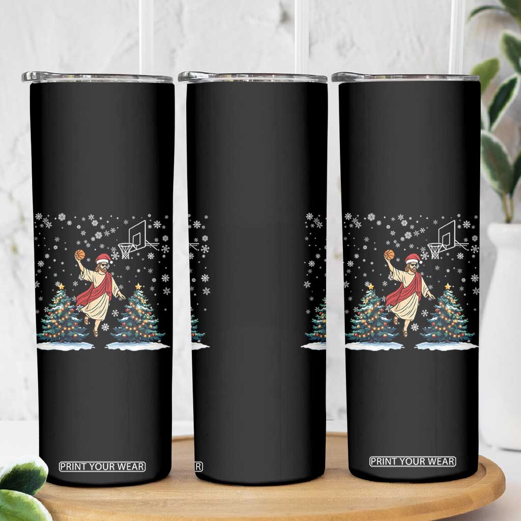 He Is Rizzin Skinny Tumbler Funny Christmas Slam Dunk Basketball Gift TS12 Print Your Wear