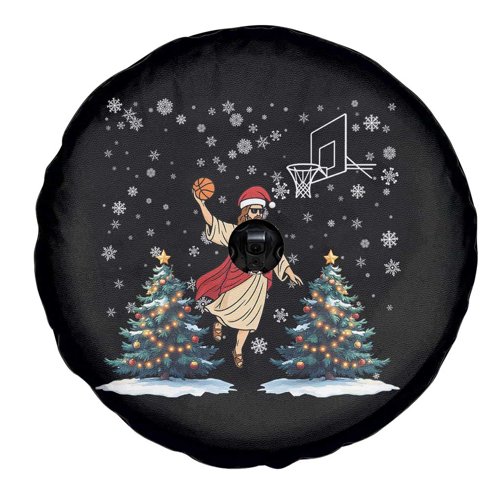 He Is Rizzin Spare Tire Cover Funny Christmas Slam Dunk Basketball Gift TS12 Print Your Wear