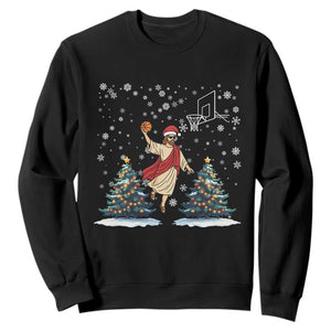 He Is Rizzin Sweatshirt Funny Christmas Slam Dunk Basketball Gift TS12 Black Print Your Wear