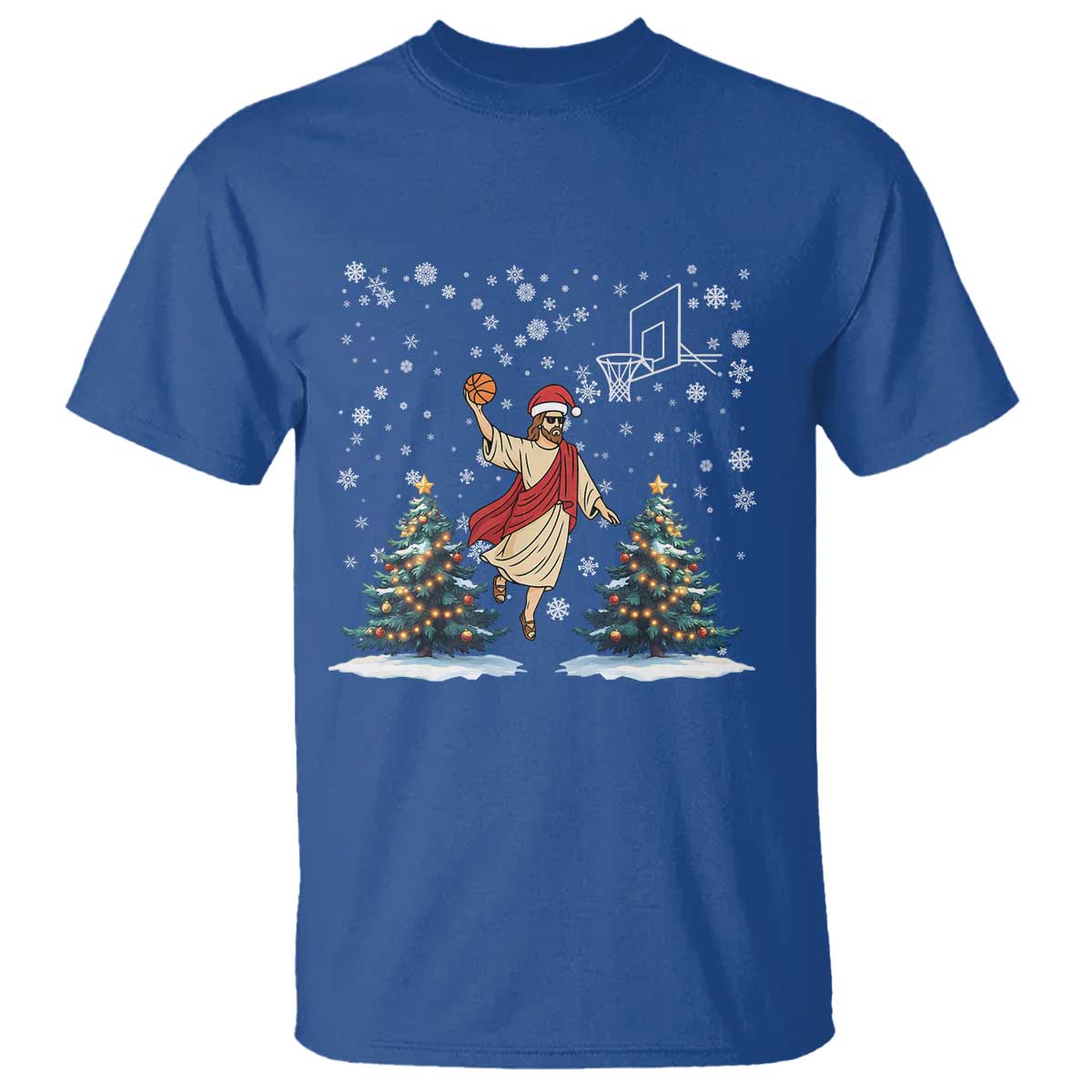 He Is Rizzin T Shirt Funny Christmas Slam Dunk Basketball Gift TS12 Royal Blue Print Your Wear