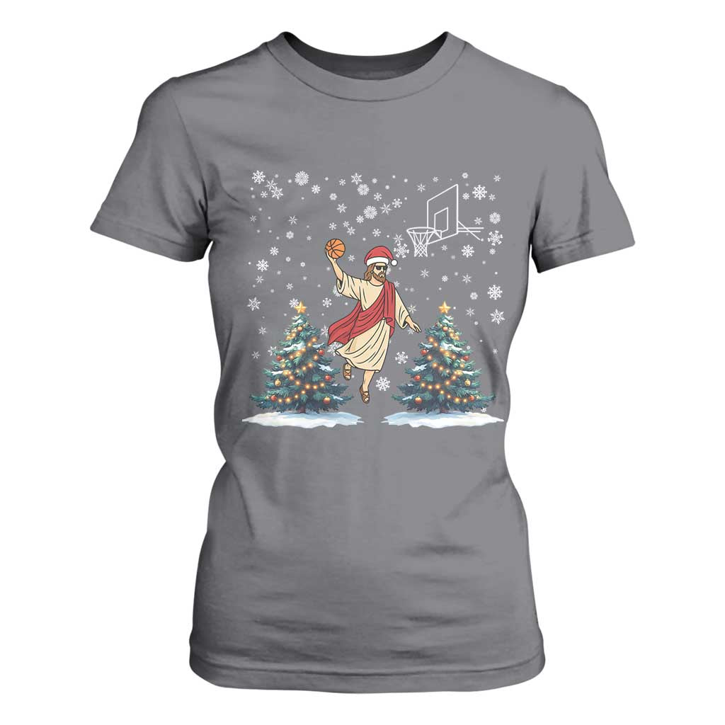 He Is Rizzin T Shirt For Women Funny Christmas Slam Dunk Basketball Gift TS12 Charcoal Print Your Wear