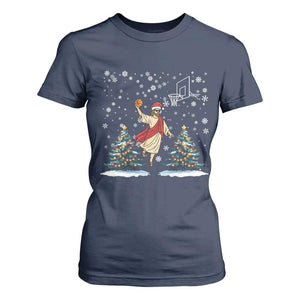 He Is Rizzin T Shirt For Women Funny Christmas Slam Dunk Basketball Gift TS12 Navy Print Your Wear
