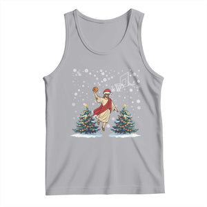 He Is Rizzin Tank Top Funny Christmas Slam Dunk Basketball Gift TS12 Athletic Heather Print Your Wear