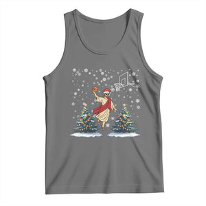 He Is Rizzin Tank Top Funny Christmas Slam Dunk Basketball Gift TS12 Black Heather Print Your Wear