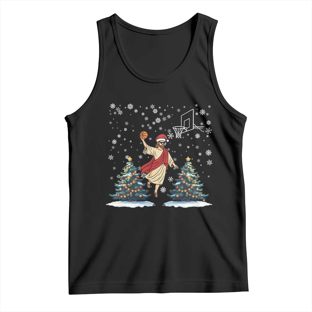 He Is Rizzin Tank Top Funny Christmas Slam Dunk Basketball Gift TS12 Black Print Your Wear