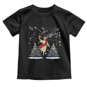 He Is Rizzin Toddler T Shirt Funny Christmas Slam Dunk Basketball Gift TS12 Black Print Your Wear