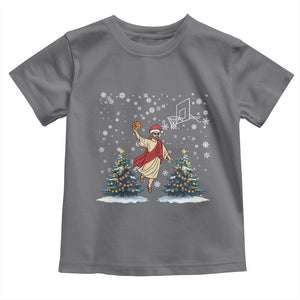 He Is Rizzin Toddler T Shirt Funny Christmas Slam Dunk Basketball Gift TS12 Charcoal Print Your Wear
