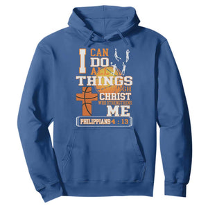 Christian Basketball Hoodie I Can Do All Things Through Christ Bible Verse TS12 Royal Blue Print Your Wear