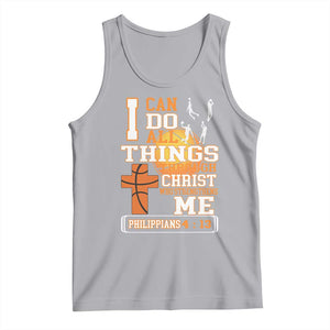 Christian Basketball Tank Top I Can Do All Things Through Christ Bible Verse TS12 Athletic Heather Print Your Wear