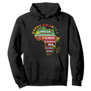 Happy Kwanzaa African Map Hoodie Nguzo Saba Seven Principles African Heritage Gift TS12 Black Print Your Wear
