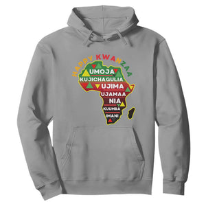 Happy Kwanzaa African Map Hoodie Nguzo Saba Seven Principles African Heritage Gift TS12 Sport Gray Print Your Wear