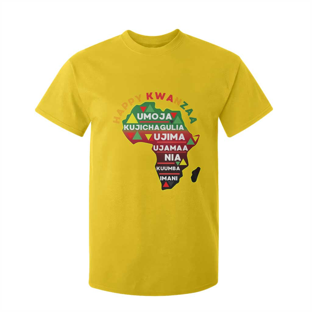Happy Kwanzaa African Map T Shirt For Kid Nguzo Saba Seven Principles African Heritage Gift TS12 Daisy Print Your Wear