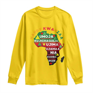 Happy Kwanzaa African Map Long Sleeve Shirt Nguzo Saba Seven Principles African Heritage Gift TS12 Daisy Print Your Wear