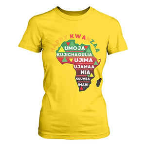 Happy Kwanzaa African Map T Shirt For Women Nguzo Saba Seven Principles African Heritage Gift TS12 Daisy Print Your Wear