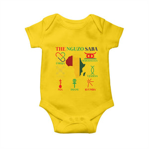 Nguzo Saba Seven Principles Baby Onesie Festival Of Lights African Heritage Gift - Print Your Wear