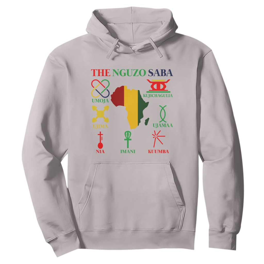 Nguzo Saba Seven Principles Hoodie Festival Of Lights African Heritage Gift TS12 Ice Gray Print Your Wear