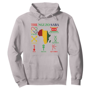 Nguzo Saba Seven Principles Hoodie Festival Of Lights African Heritage Gift TS12 Ice Gray Print Your Wear