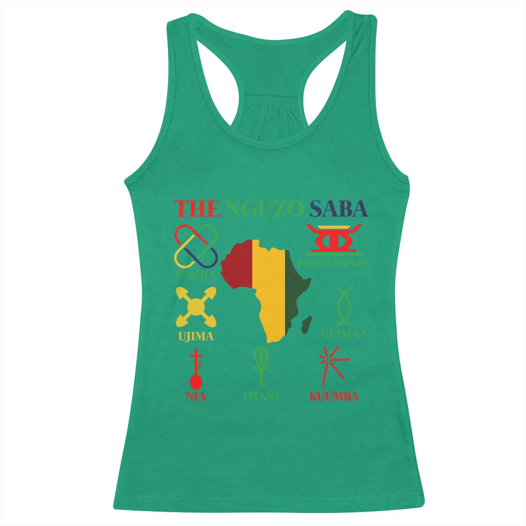 Nguzo Saba Seven Principles Racerback Tank Top Festival Of Lights African Heritage Gift TS12 Irish Green Print Your Wear