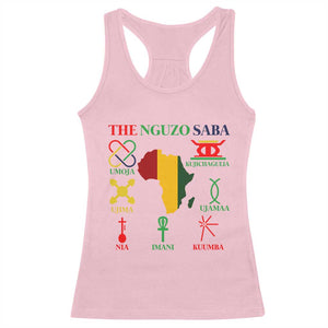 Nguzo Saba Seven Principles Racerback Tank Top Festival Of Lights African Heritage Gift TS12 Light Pink Print Your Wear