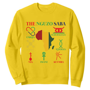 Nguzo Saba Seven Principles Sweatshirt Festival Of Lights African Heritage Gift TS12 Daisy Print Your Wear