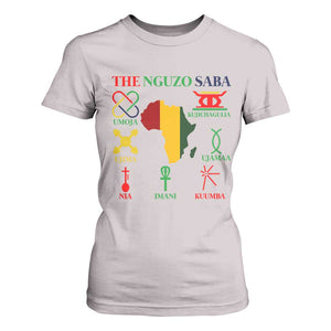 Nguzo Saba Seven Principles T Shirt For Women Festival Of Lights African Heritage Gift TS12 Ice Gray Print Your Wear