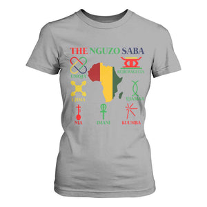 Nguzo Saba Seven Principles T Shirt For Women Festival Of Lights African Heritage Gift TS12 Sport Gray Print Your Wear