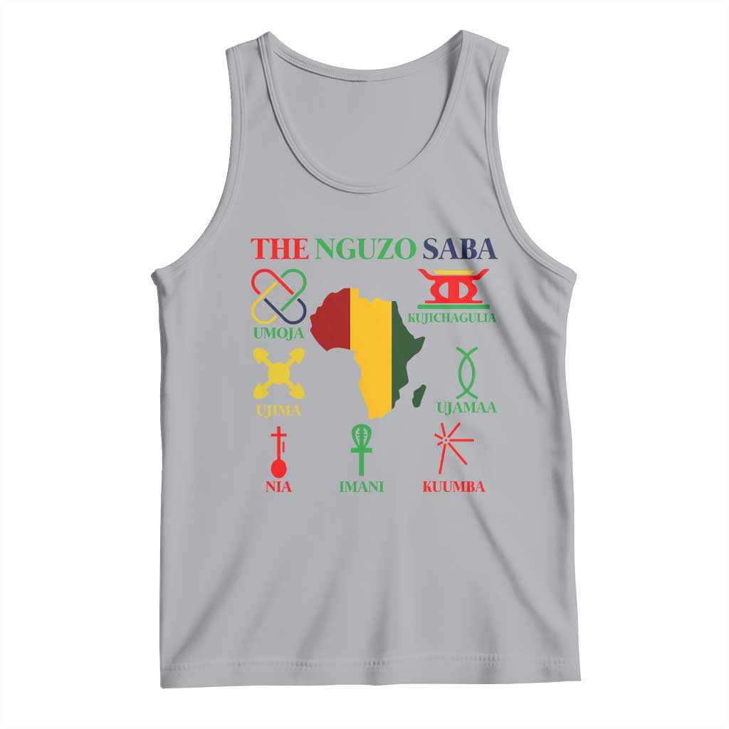 Nguzo Saba Seven Principles Tank Top Festival Of Lights African Heritage Gift TS12 Athletic Heather Print Your Wear