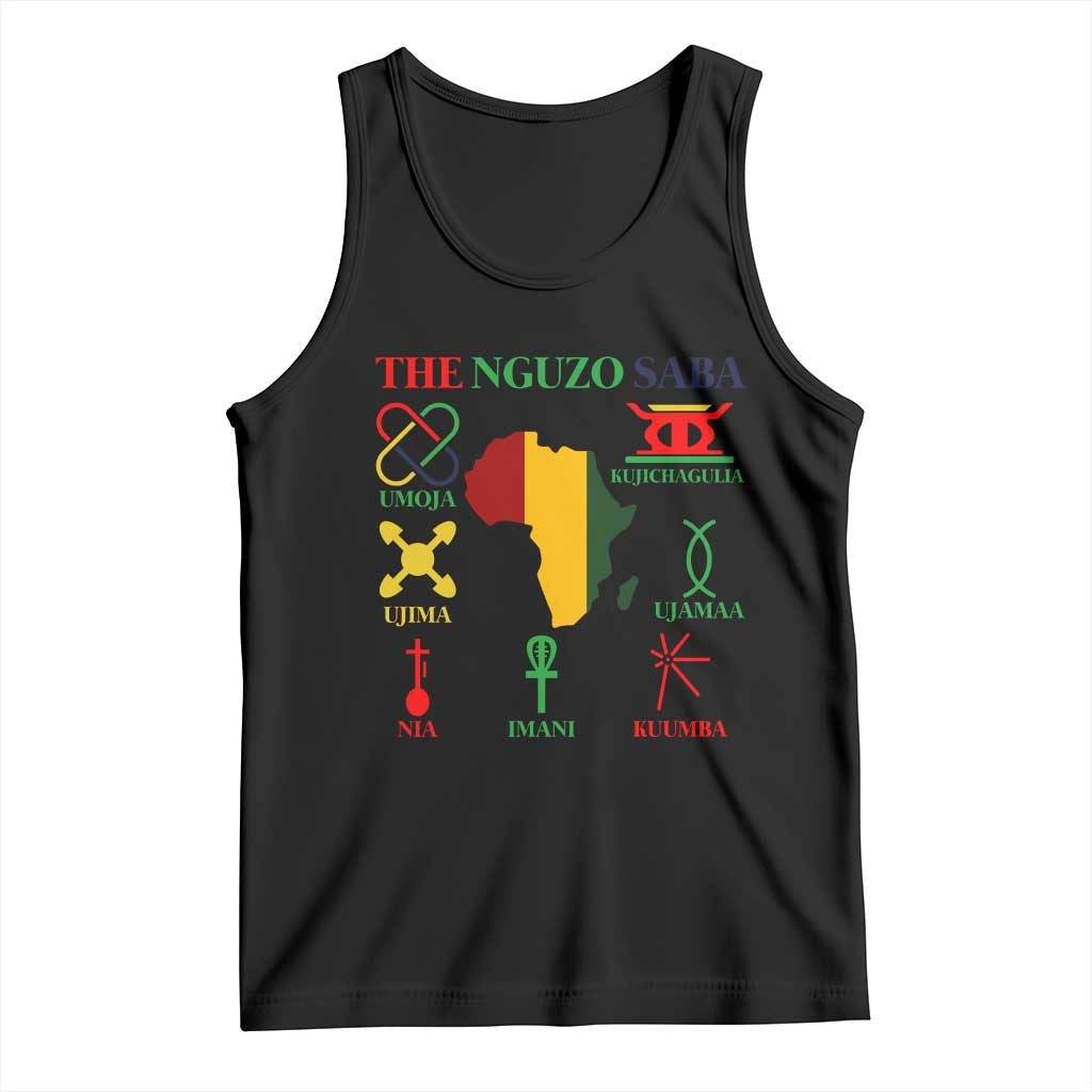 Nguzo Saba Seven Principles Tank Top Festival Of Lights African Heritage Gift TS12 Black Print Your Wear